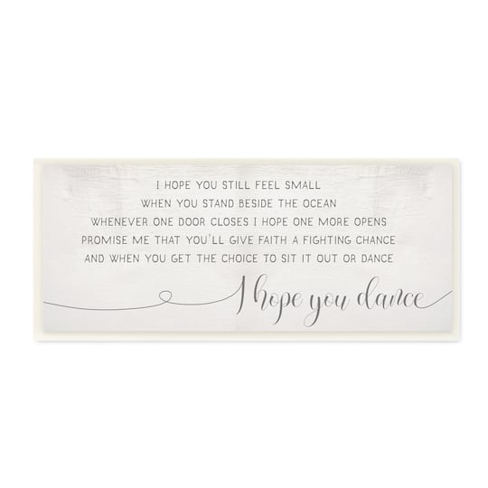 Stupell Industries Faith Fighting Chance Phrase Romantic Dance Quote Wood Wall Plaque
